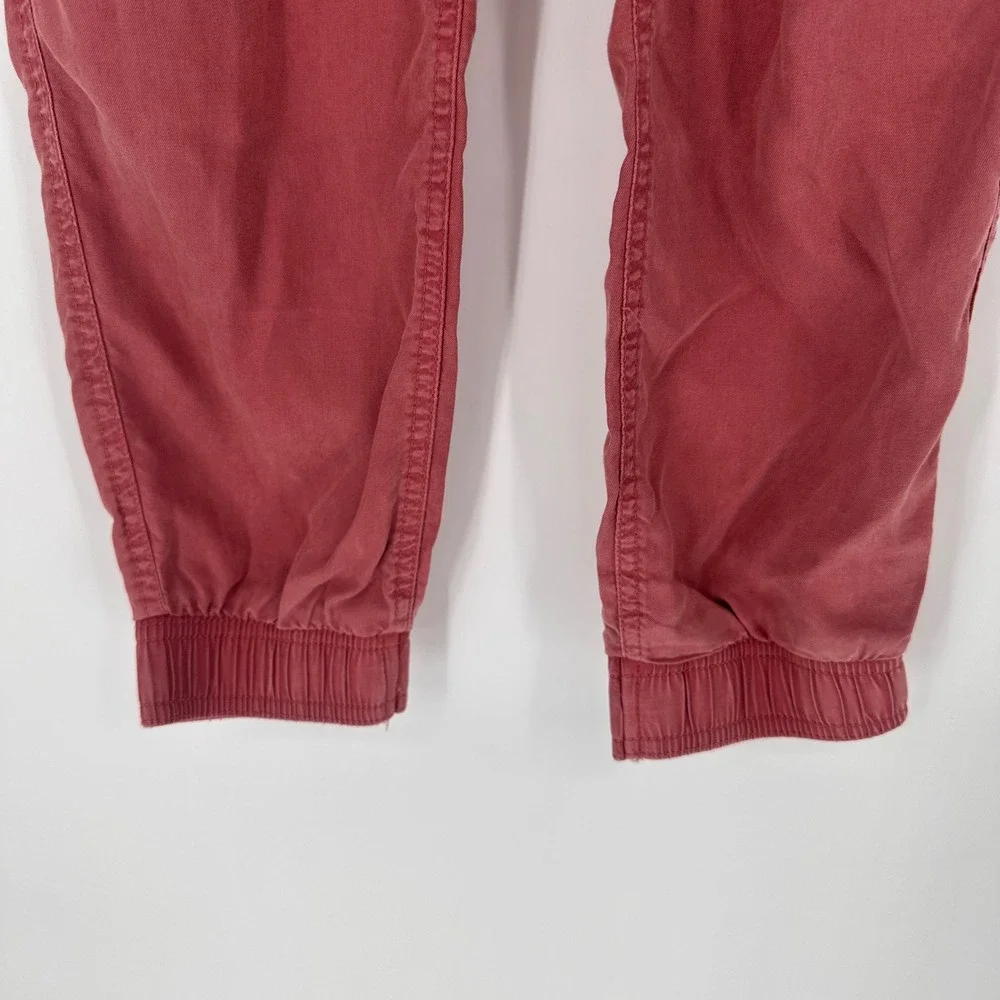 Gorpcore Paperbag Waist Joggers Rose Pink XXS Lyocell Drawstring Relaxed Pants - Picture 3 of 11